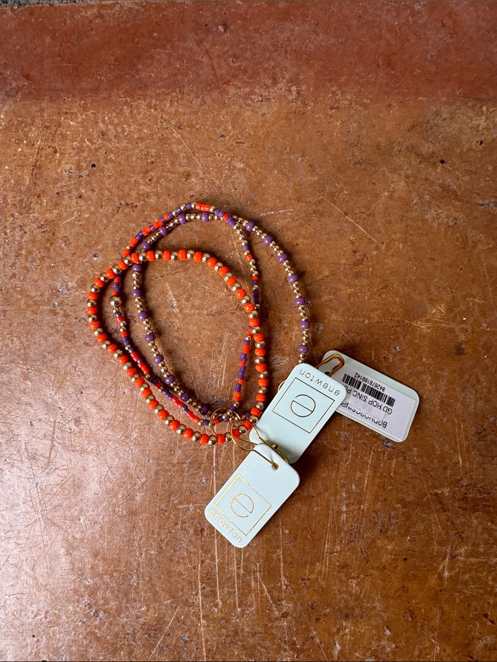 Gameday Hope Unwritten Bracelet Trio in Orange and Purple by enewton